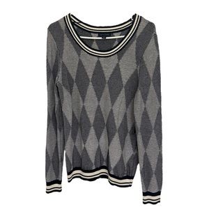 Tommy Hilfiger “Egret” Diamond Knit Sweater - Sz M - NWT